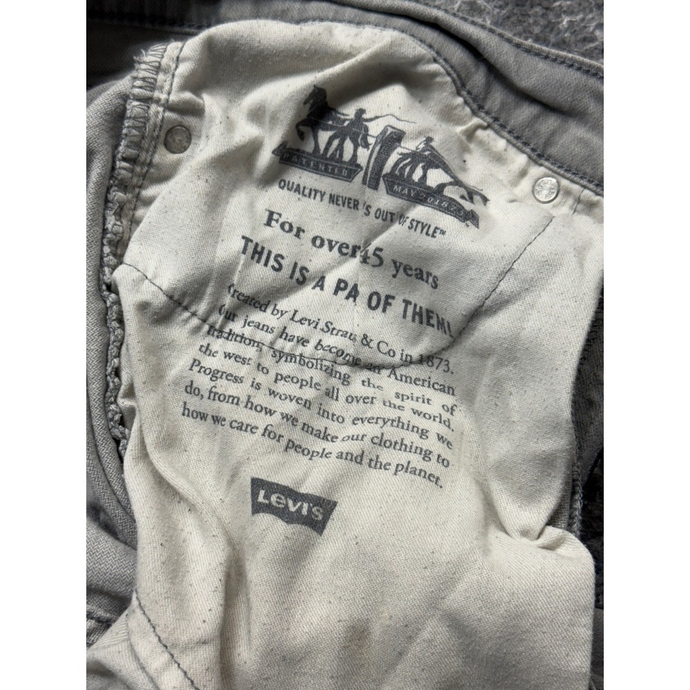 Levis 511 Slim Fit Jeans Mens 34x34 Light Gray Stretch Denim Pants 04511-3440 - Picture 12 of 16
